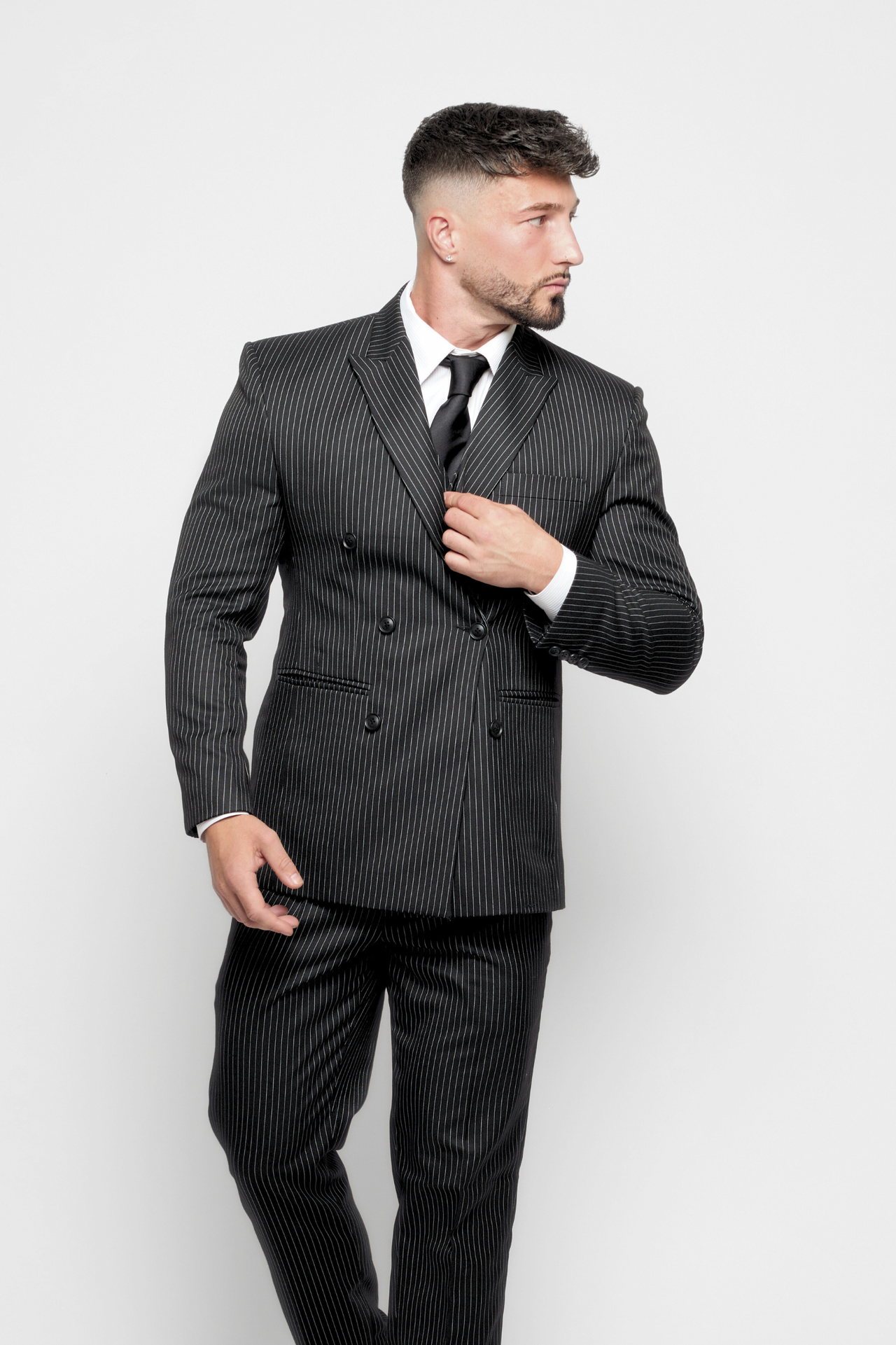 The Bespoke Black Pinstripe Suit