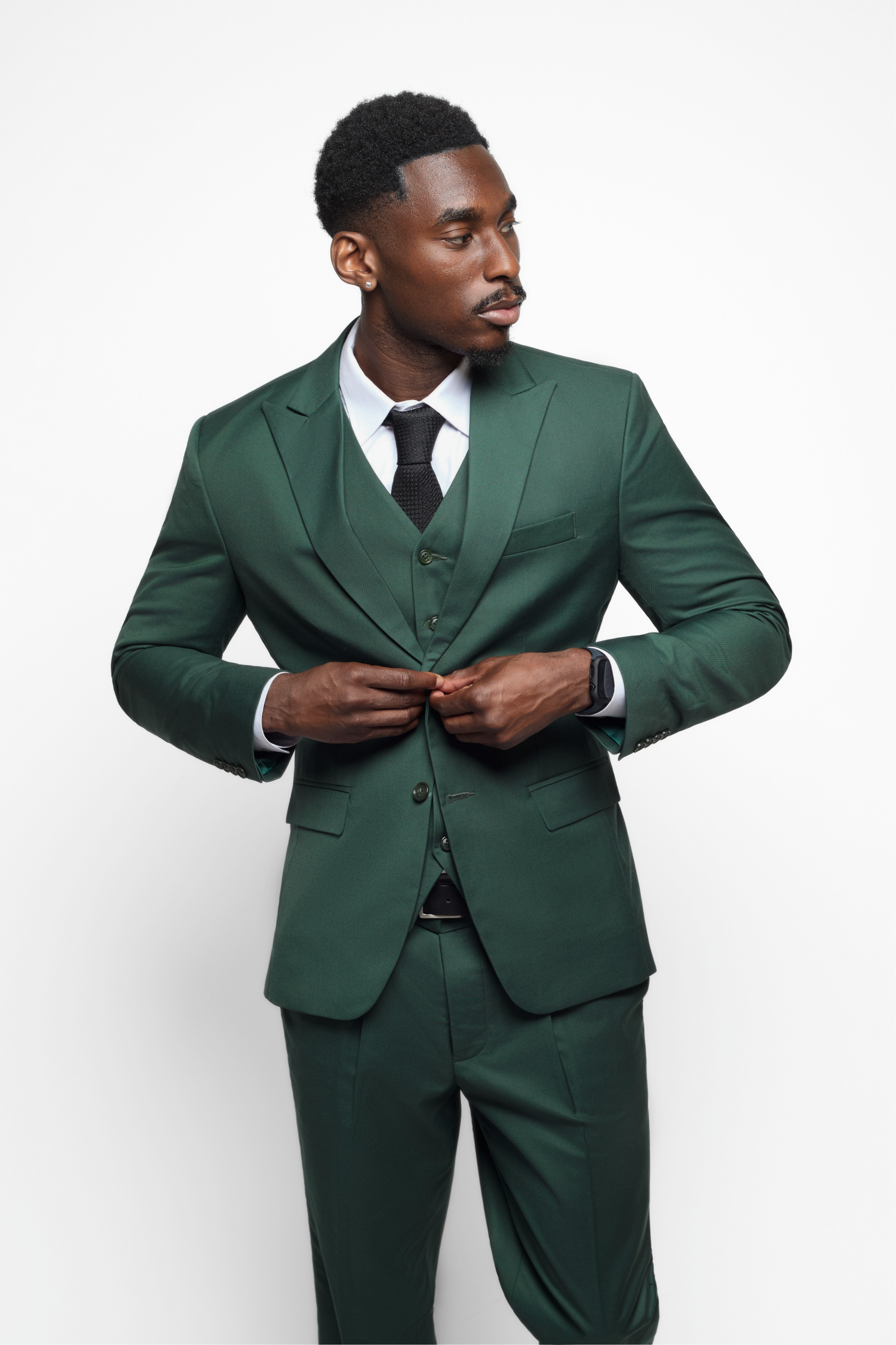 green velvet dress jacket SUITSUPPLY Dark Green Tailored Fit Havana Dinner Jacket, Stretch Cotton Velvet, Size: 48S, Men's Jackets