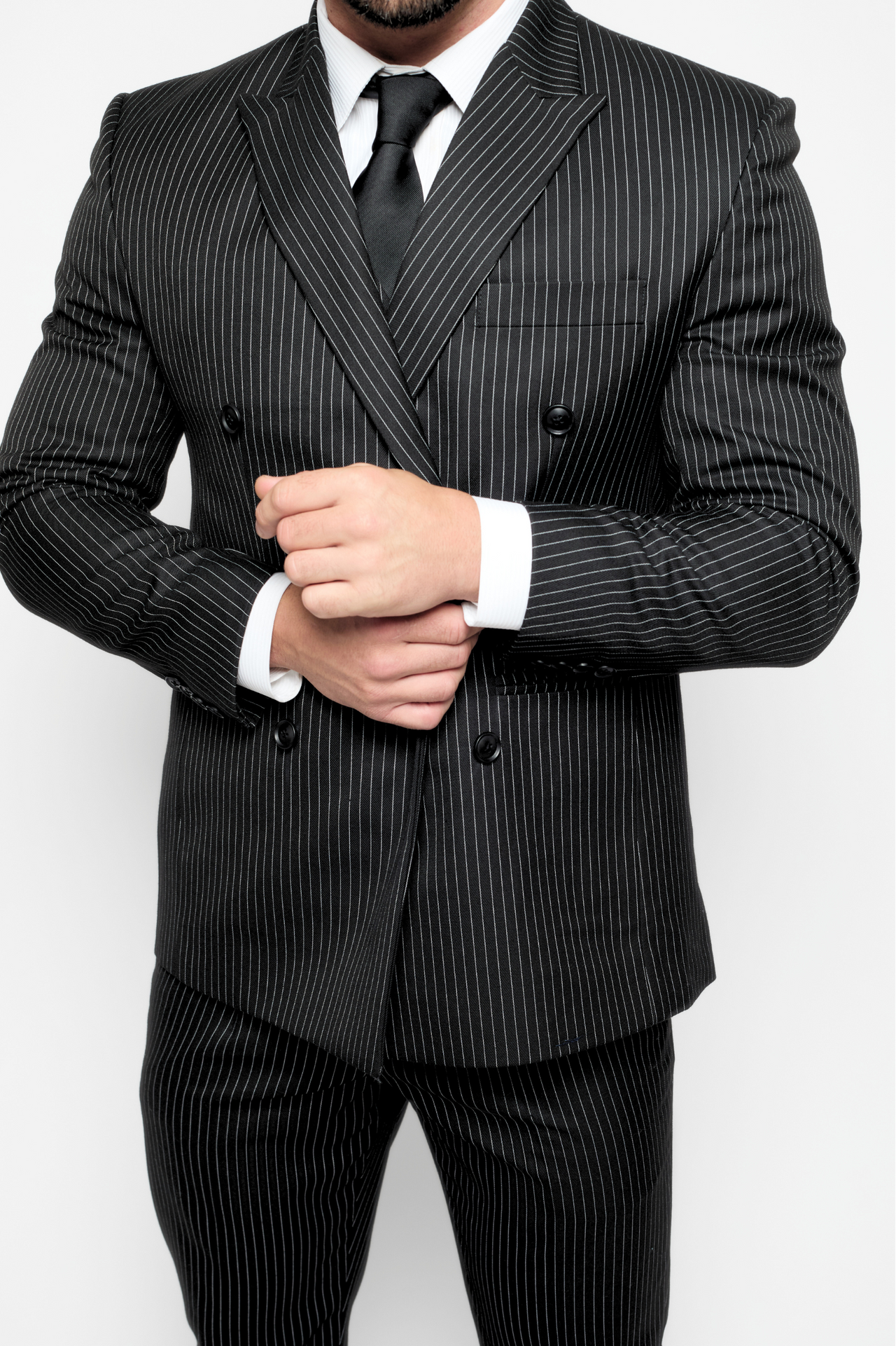 The Bespoke Black Pinstripe Suit