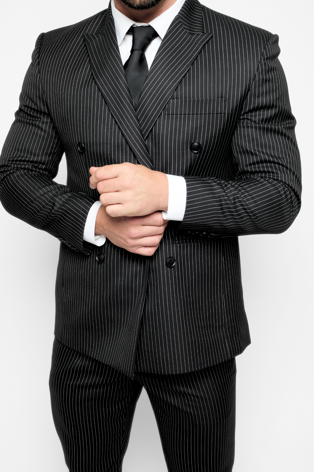 The Bespoke Black Pinstripe Suit