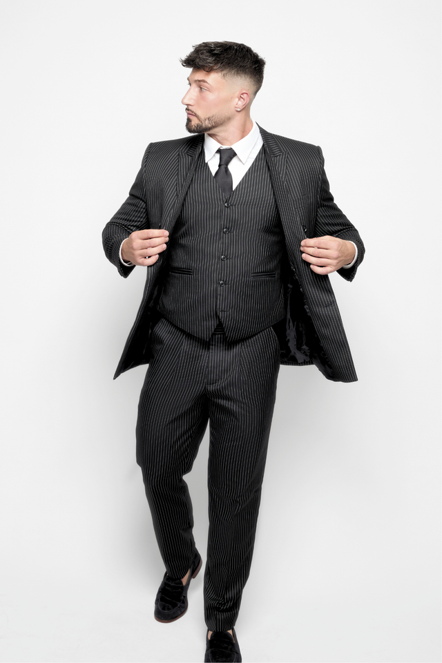 The Bespoke Black Pinstripe Suit