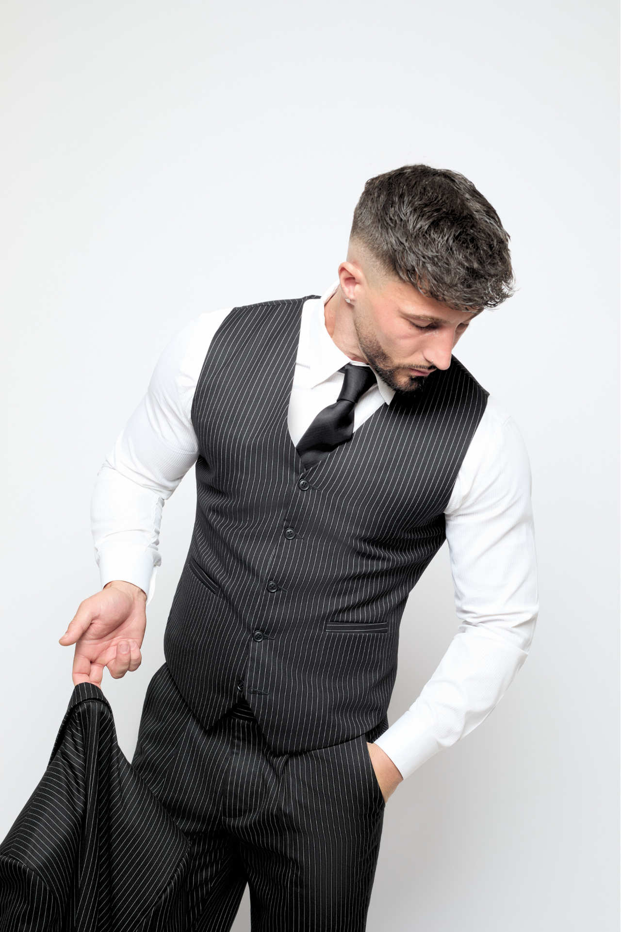 The Bespoke Black Pinstripe Suit