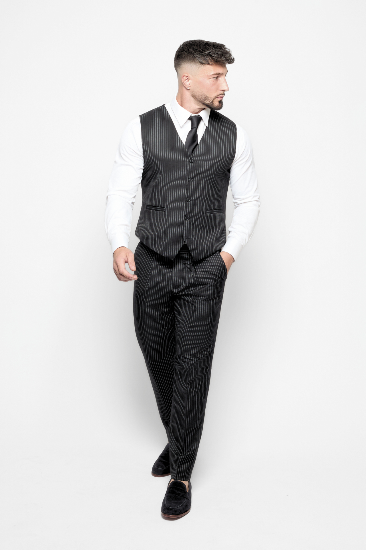 The Bespoke Black Pinstripe Suit