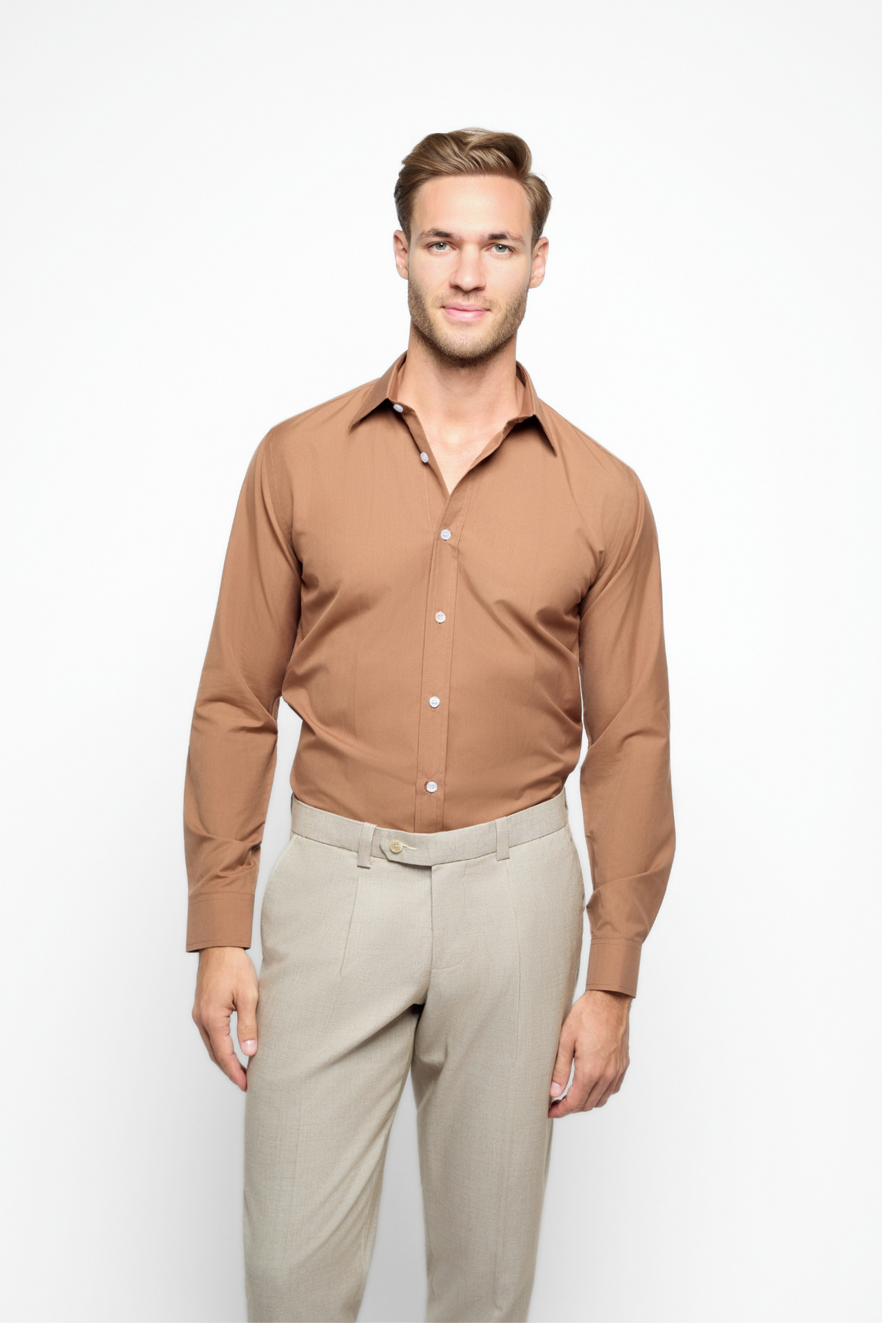 The Bespoke Fit Monaco Brown Shirt