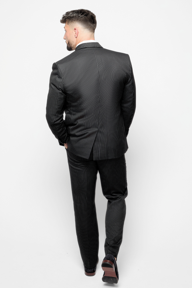 The Bespoke Black Pinstripe Suit