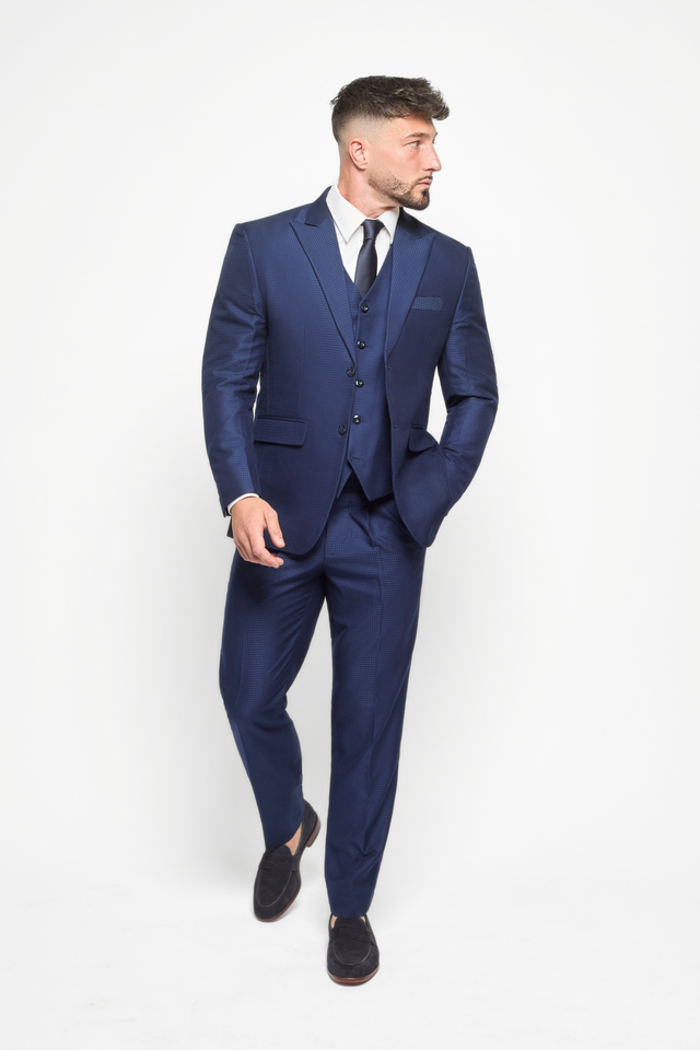 The Bespoke Royal Grid Blue Suit