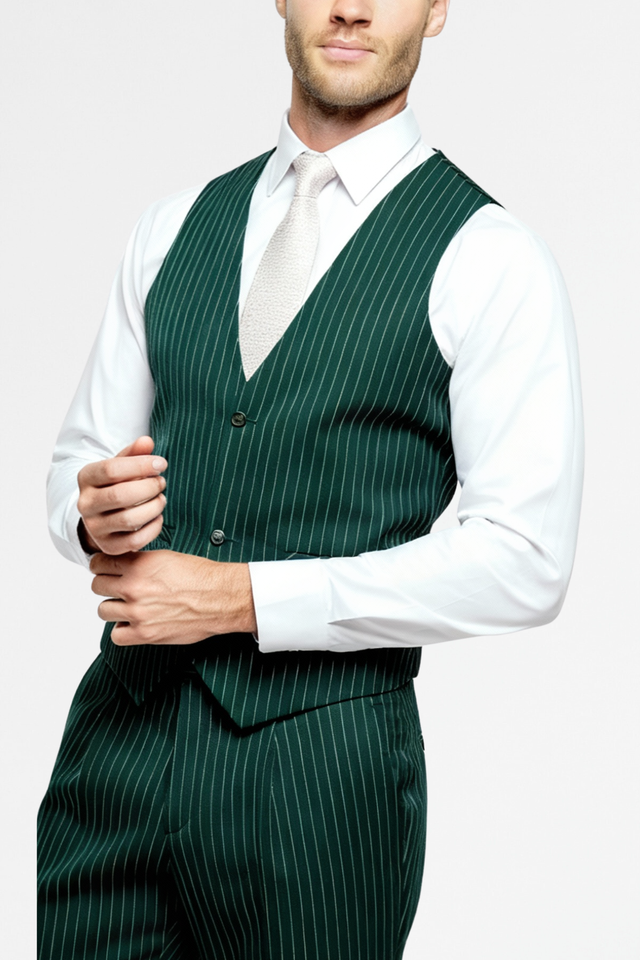 The Bespoke Green Pinstripe Suit