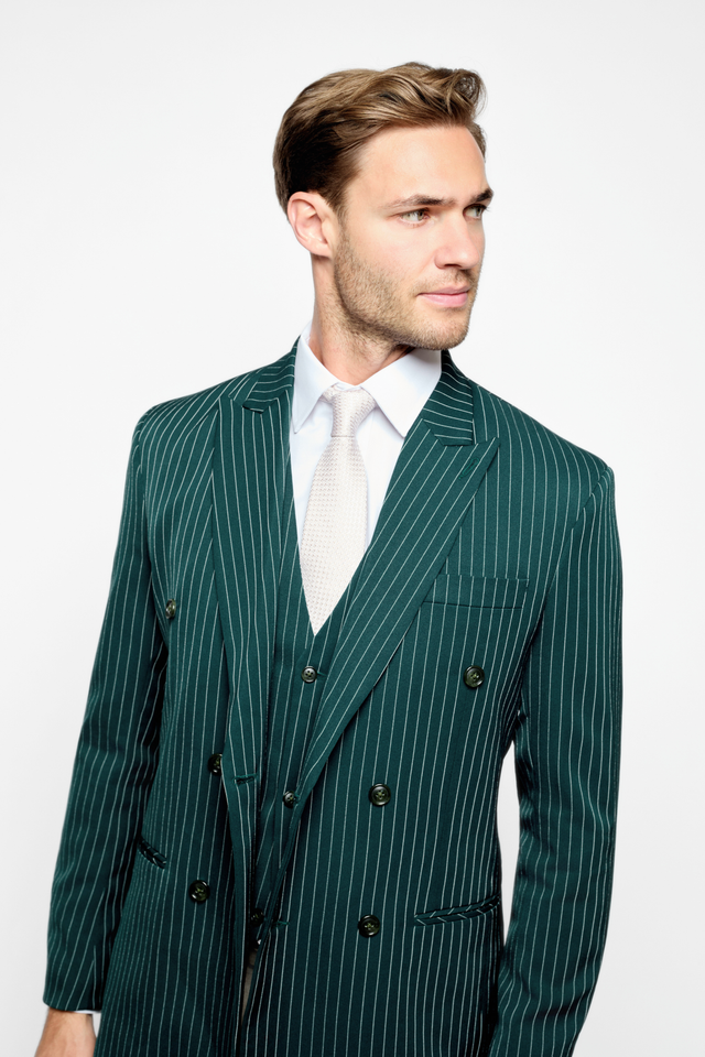 The Bespoke Green Pinstripe Suit