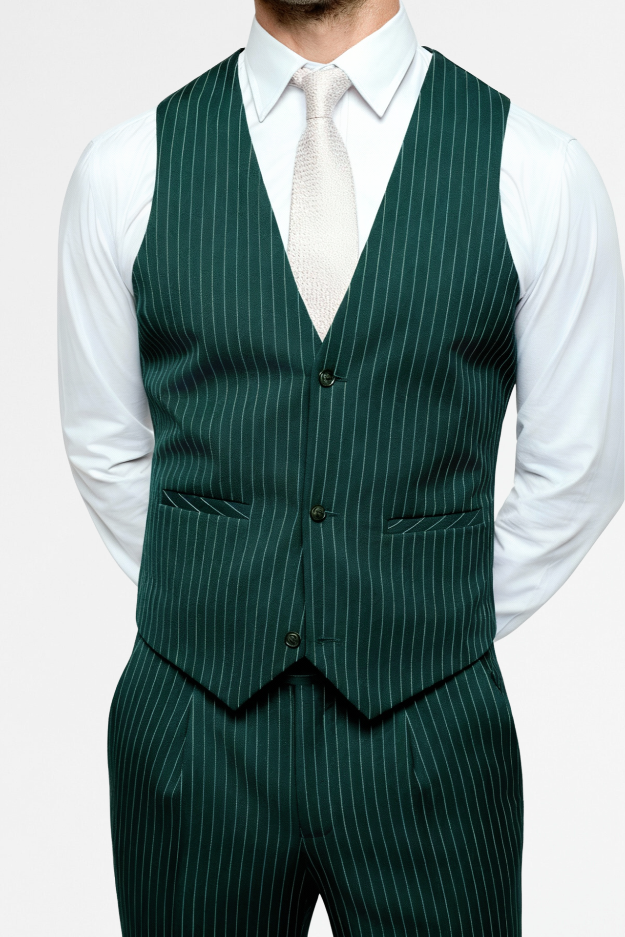 The Bespoke Green Pinstripe Suit