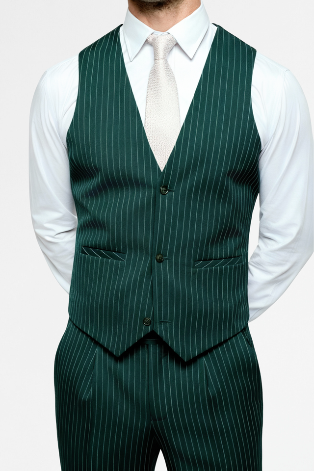 The Bespoke Green Pinstripe Suit