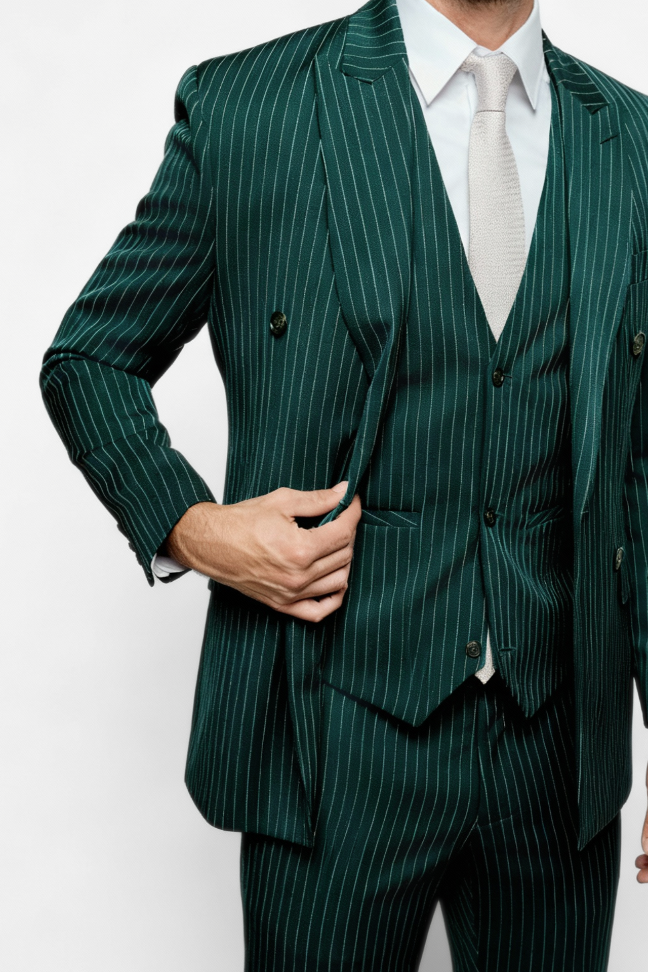 The Bespoke Green Pinstripe Suit