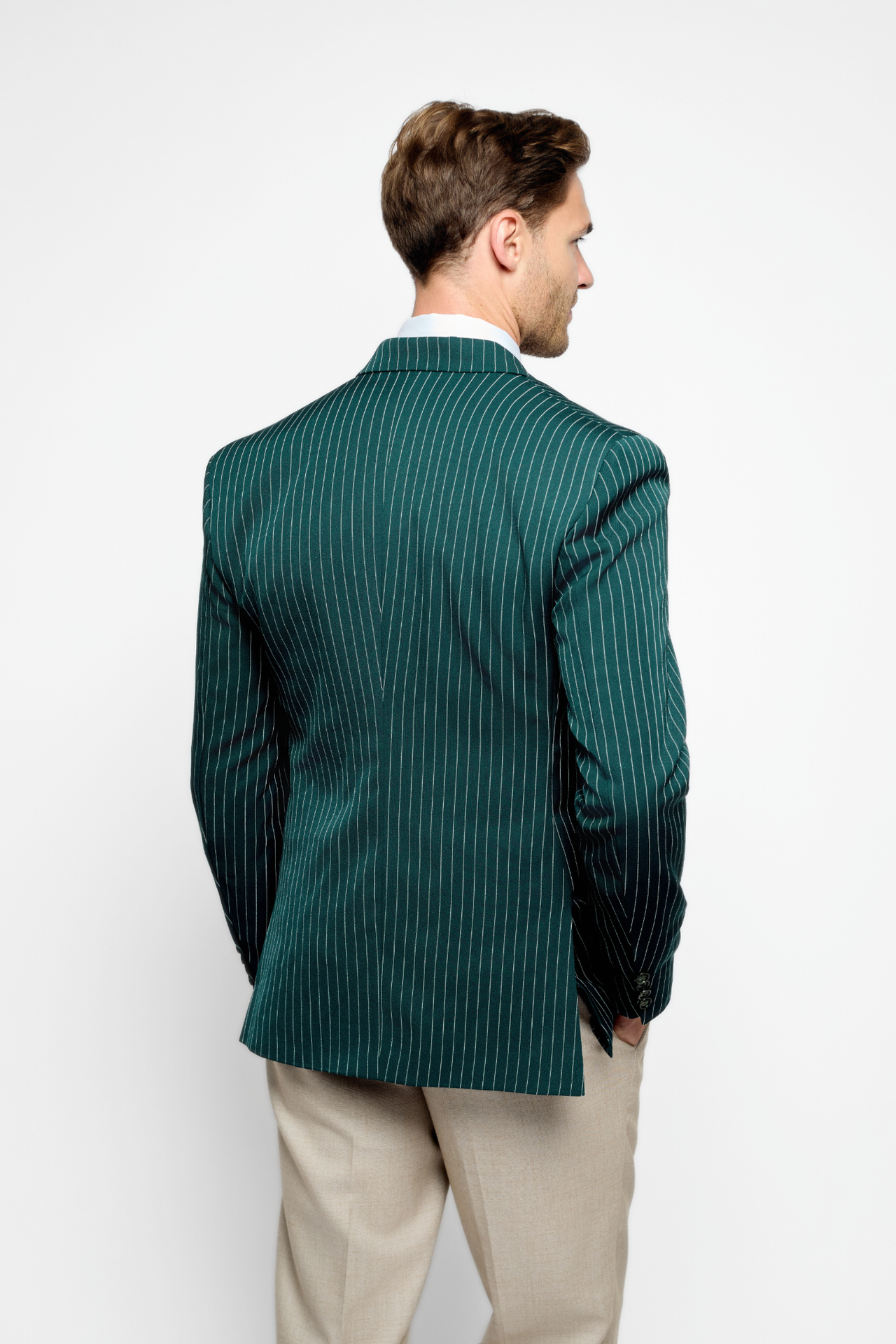 The Bespoke Green Pinstripe Suit