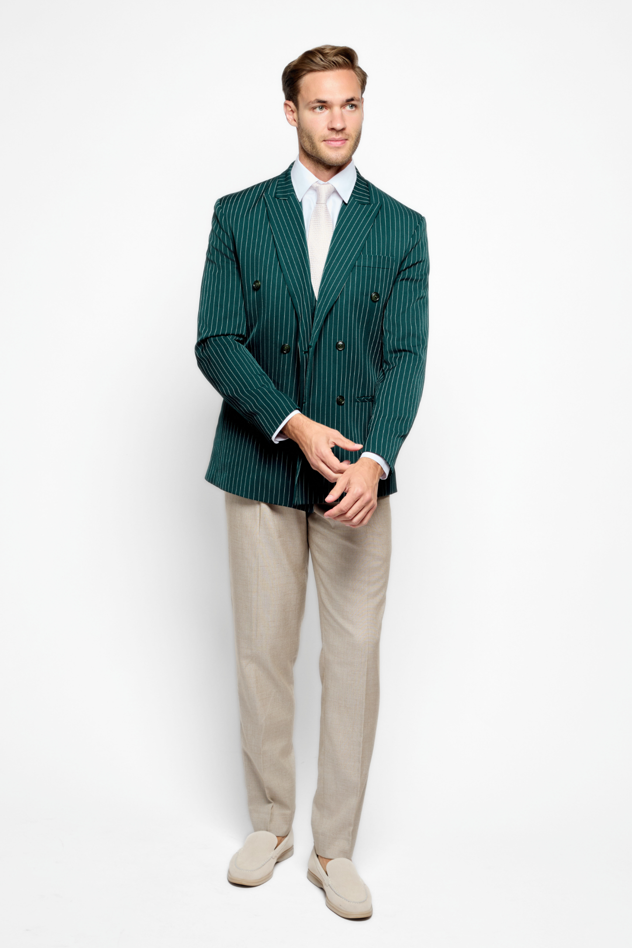 The Bespoke Green Pinstripe Jacket