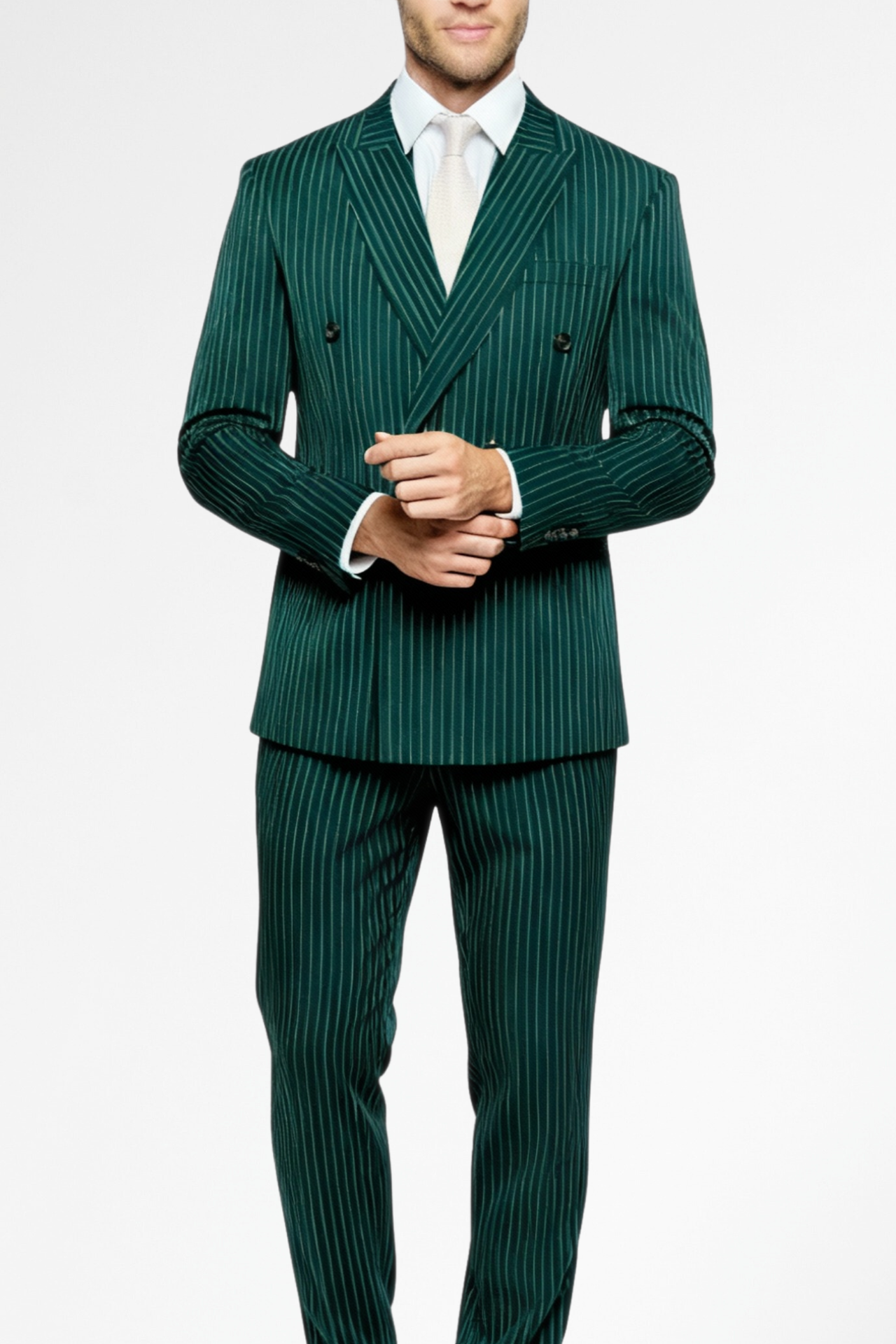 The Bespoke Green Pinstripe Suit