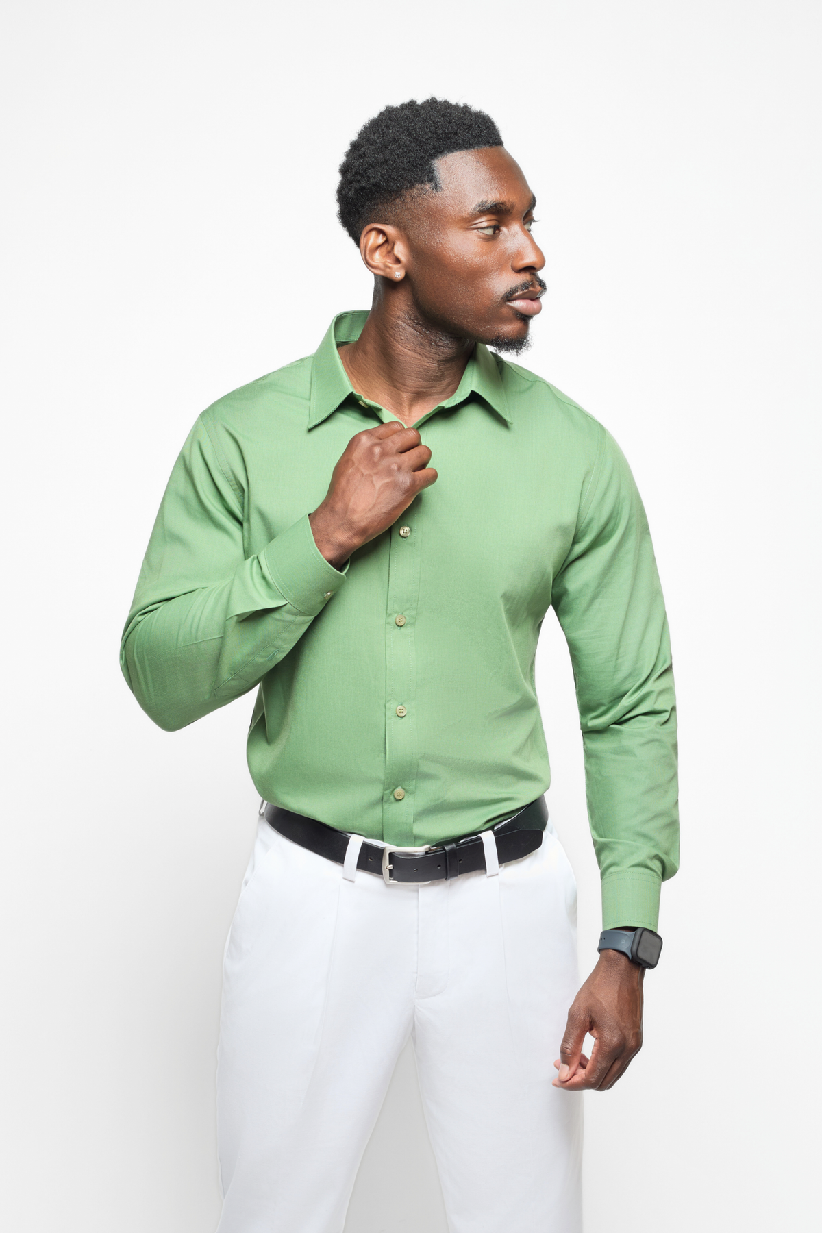 Bespoke Fit Green Shirt – RENZ TAILORS