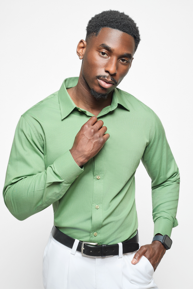 Bespoke Fit Green Shirt – RENZ TAILORS
