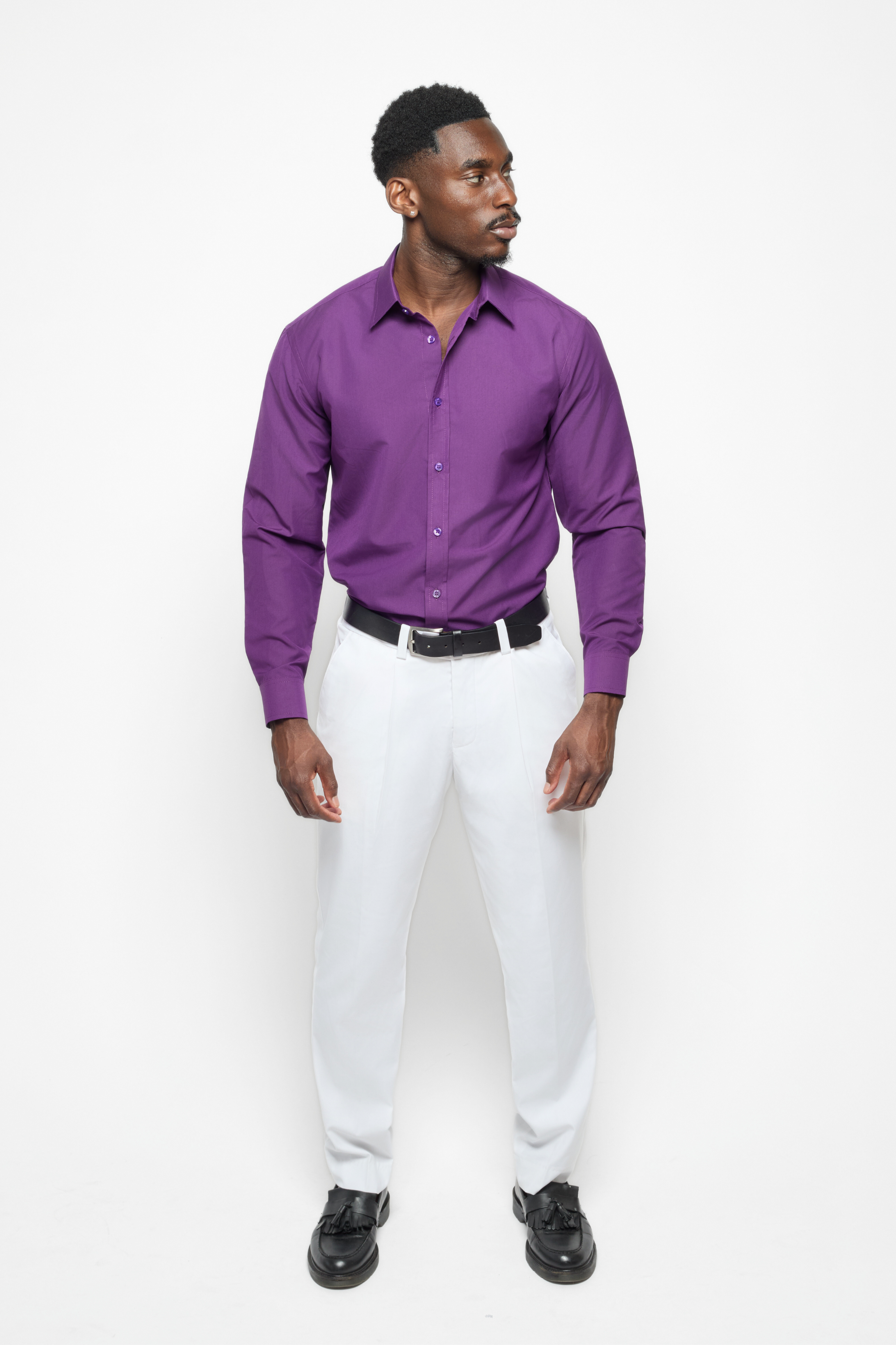 Bespoke Fit Deep Purple Shirt – RENZ TAILORS