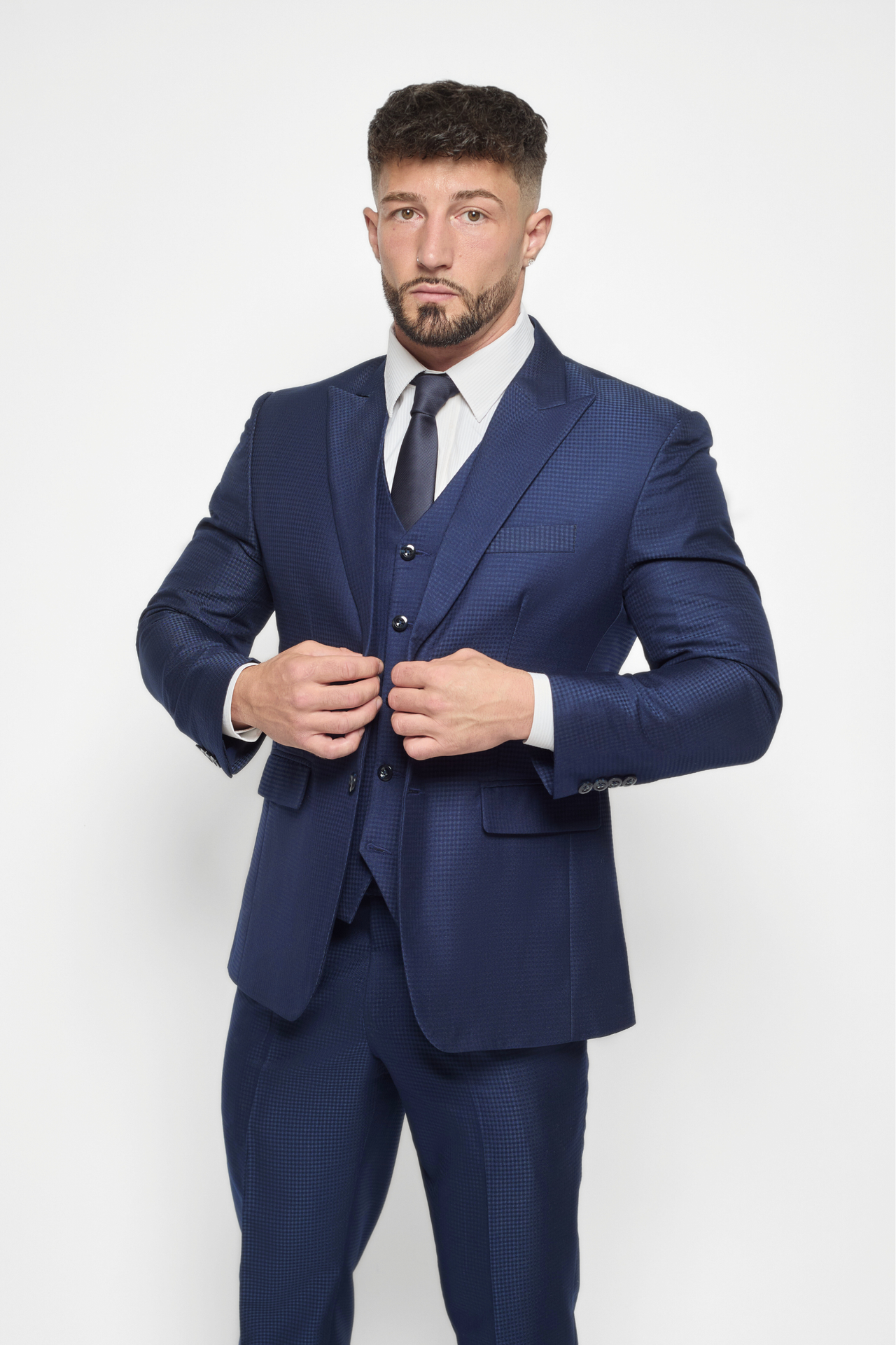 The Bespoke Royal Grid Blue Suit