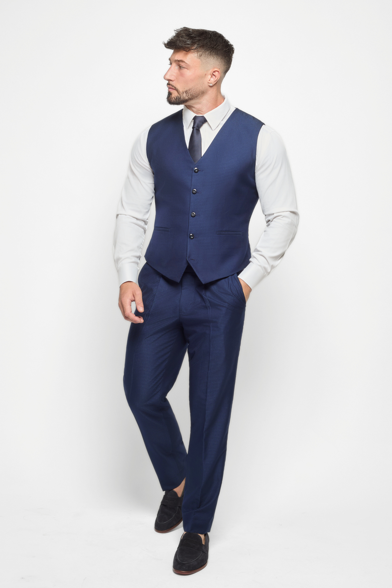The Bespoke Royal Grid Blue Suit
