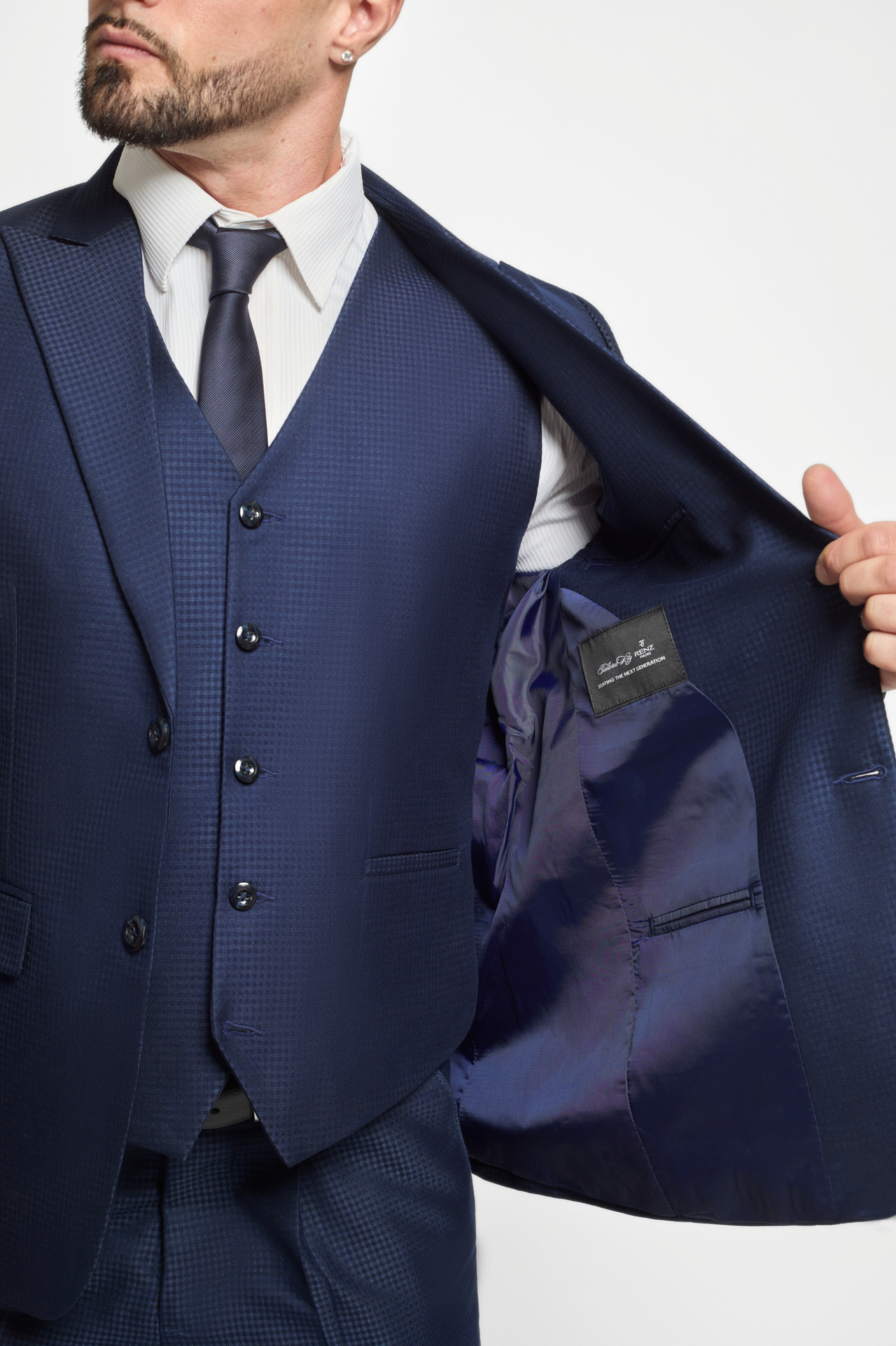 The Bespoke Royal Grid Blue Suit